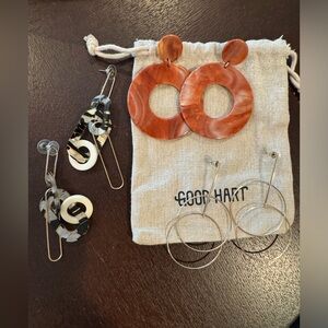 Good Hart 3 pairs of earrings new w/out tags.